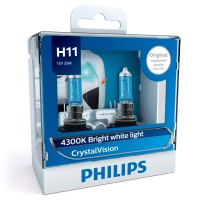Автомобильная лампа PHILIPS CRYSTAL VISION H11 55W (2шт.)