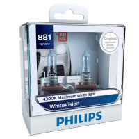 Автомобильная лампа PHILIPS WHITE VISION H27 881 55W (2шт.)